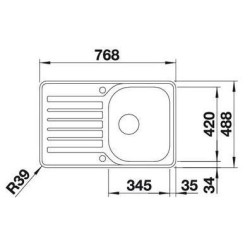 Blanco LANTOS 45 S-IF COMPACT Reversibile - 1619059