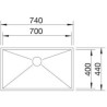 Blanco ZEROX 700-U Durinox - 1521560
