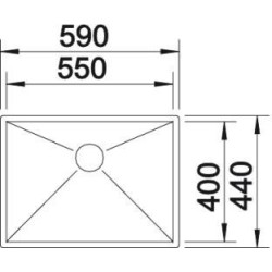 Blanco ZEROX 550-IF R est. 4 mm  1517246