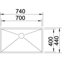 Blanco ZEROX 700-IF R est. 4 mm  1517248