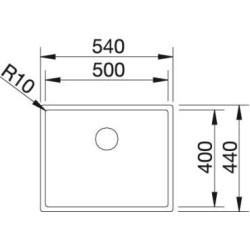 Blanco CLARON 500-U durinox    1523386