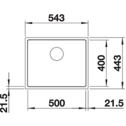 Blanco SUBLINE 500-IF SteelFrame 1519430 antracite