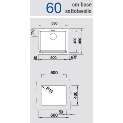 Blanco SUBLINE 500-U Grigio Vulcano 1527353 - 527353