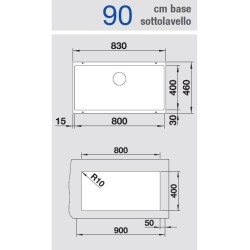 Blanco SUBLINE 800-U Antracite 1523141