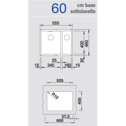 Blanco SUBLINE 340/160 U Vasca Sinistra 