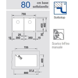 Blanco SUBLINE 350/350-U Nero 1525987 