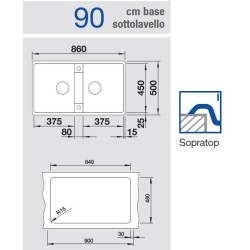 Blanco SONA 9 Grigio Vulcano 1547393 - 547393