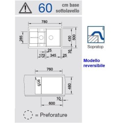 Blanco METRA 6 S COMPACT Bianco  1513468 - 513468