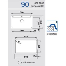 Blanco NAYA XL 9 Grigio Roccia 1521813 - 521813