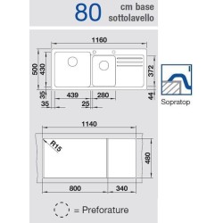 Blanco NAYA 8 S Soft White 1527131 - 527131 a sinistra