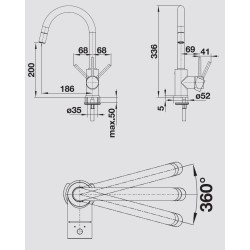 Blanco MIDA-S Antracite 1521455 - 521455