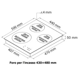 Plados PBIM430 nero induzione 45cm 