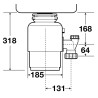 Insinkerator 1972075 Modello E75 con Tappo Salvaposate