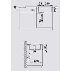 Blanco ADIRA XL 6 S Grigio Roccia 1527619 - 527619