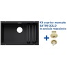 Blanco ETAGON 700-U Nero + Set Satin Gold - 3525891